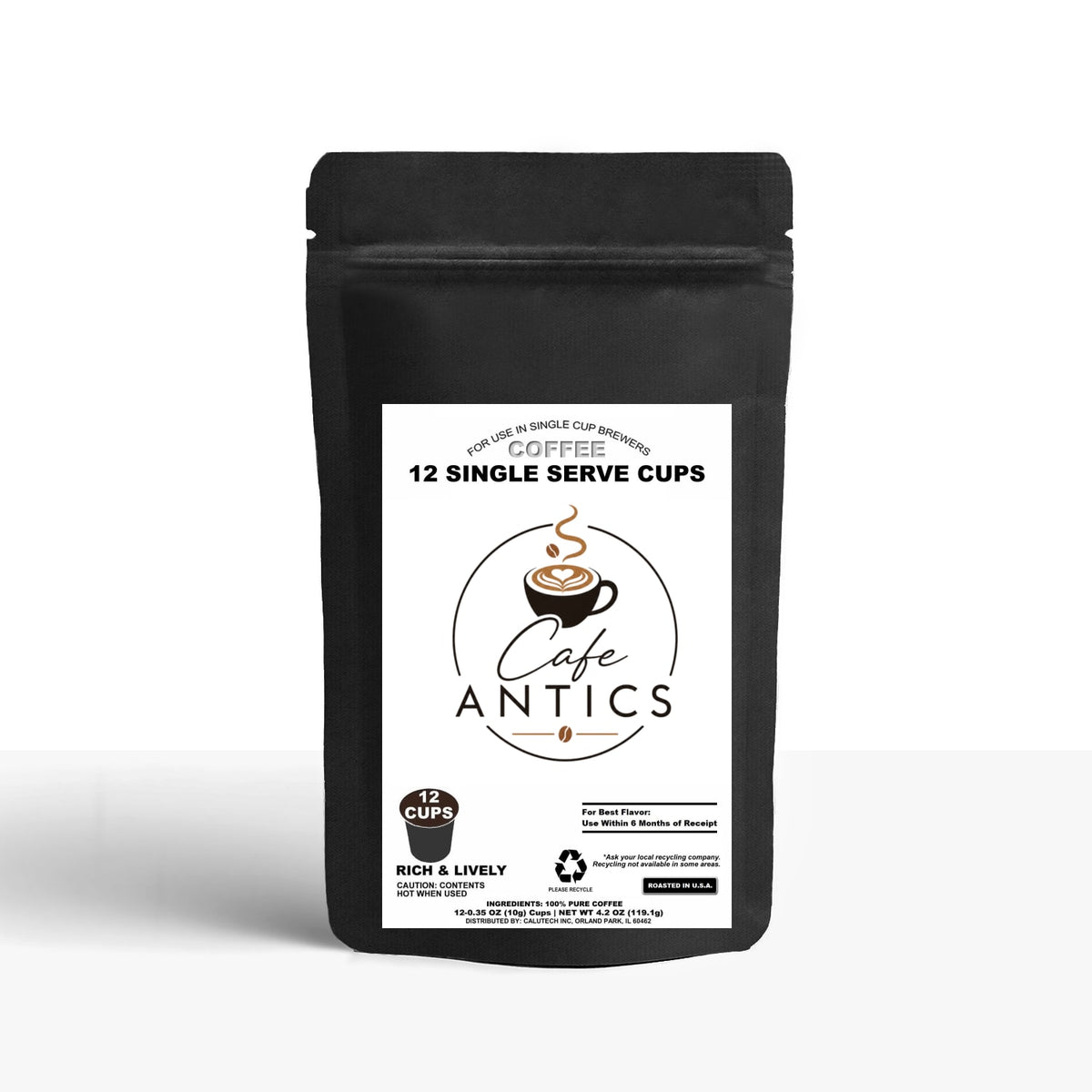 12 Pack Single Serve Coffee Capsules